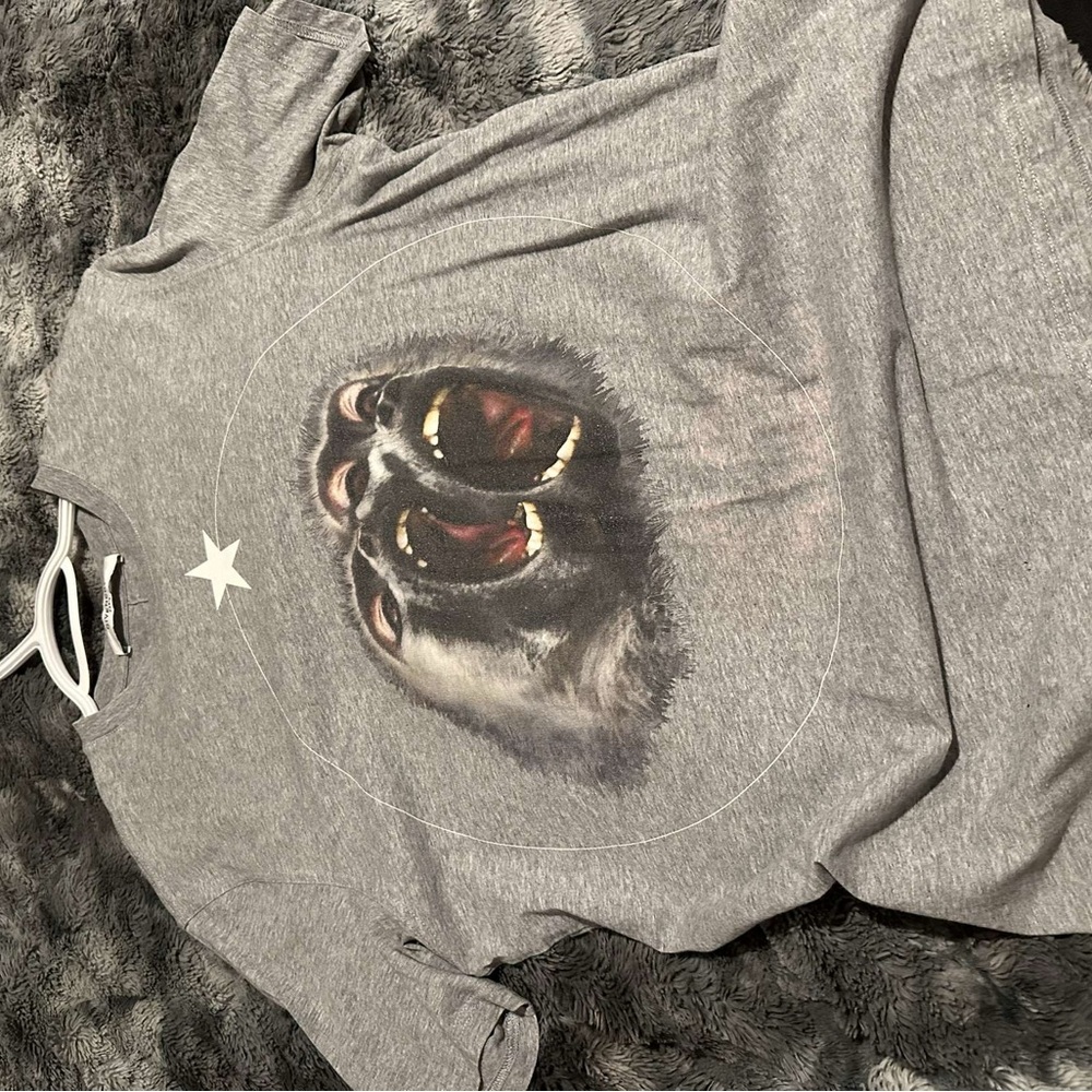 Givenchy Gray T-Shirt with Graphic Print